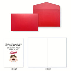 Funny Resignation Card for Coworker - Office Retention Card with Envelope