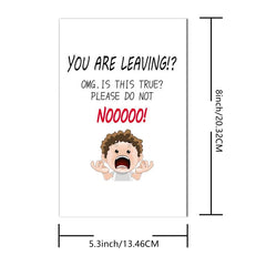 Funny Resignation Card for Coworker - Office Retention Card with Envelope