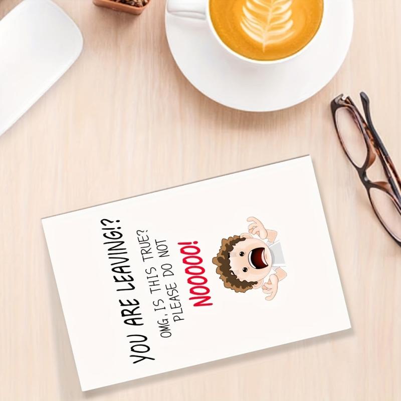 Funny Resignation Card for Coworker - Office Retention Card with Envelope