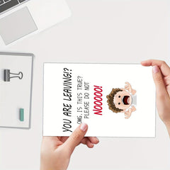 Funny Resignation Card for Coworker - Office Retention Card with Envelope