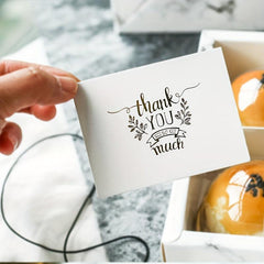 10pcs Bronzing Small Greeting Cards Thank You Message Cards Gift Packaging