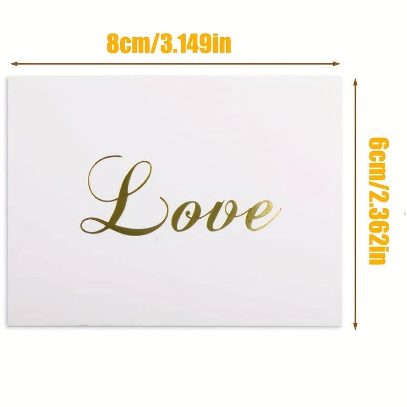 10pcs Bronzing Small Greeting Cards Thank You Message Cards Gift Packaging
