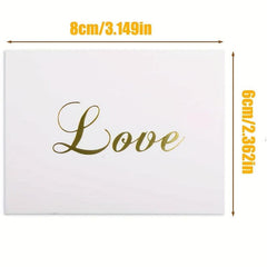 10pcs Bronzing Small Greeting Cards Thank You Message Cards Gift Packaging