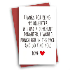 Funny Birthday Card For Daughter Humorous Greeting Card Daughter Birthday