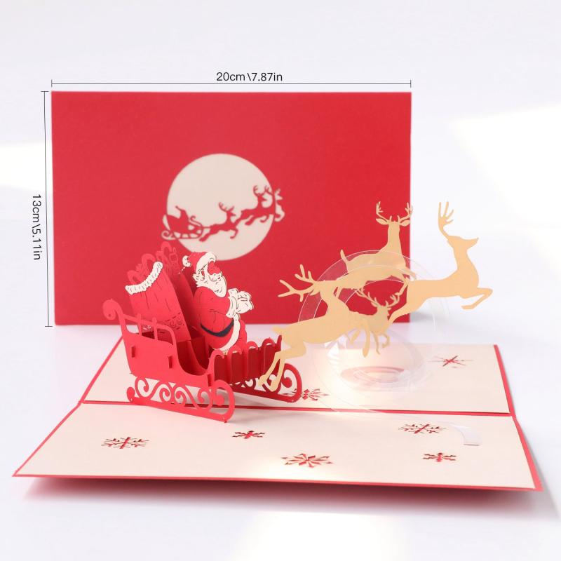 3D Christmas Tree Greeting Cards - Pack of 6