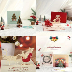 3D Christmas Tree Greeting Cards - Pack of 6