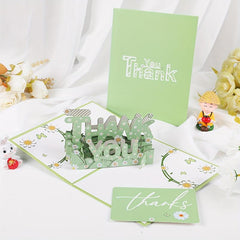 1pc Thank You Pop Up Card 3D Pop Up Greeting Card With Envelopes