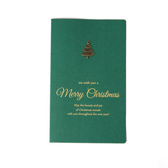 4pcs Retro Metal Special Paper Bronzing Greeting Card Christmas Card