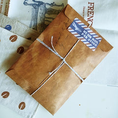 Vintage Lacquer Envelope Art Postcard Love Letter Gift Storage Paper Bag