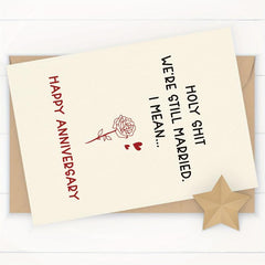 1pc Happy Anniversary Card for Him Her Unique Birthday Decorations for Men Women