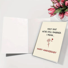 1pc Happy Anniversary Card for Him Her Unique Birthday Decorations for Men Women