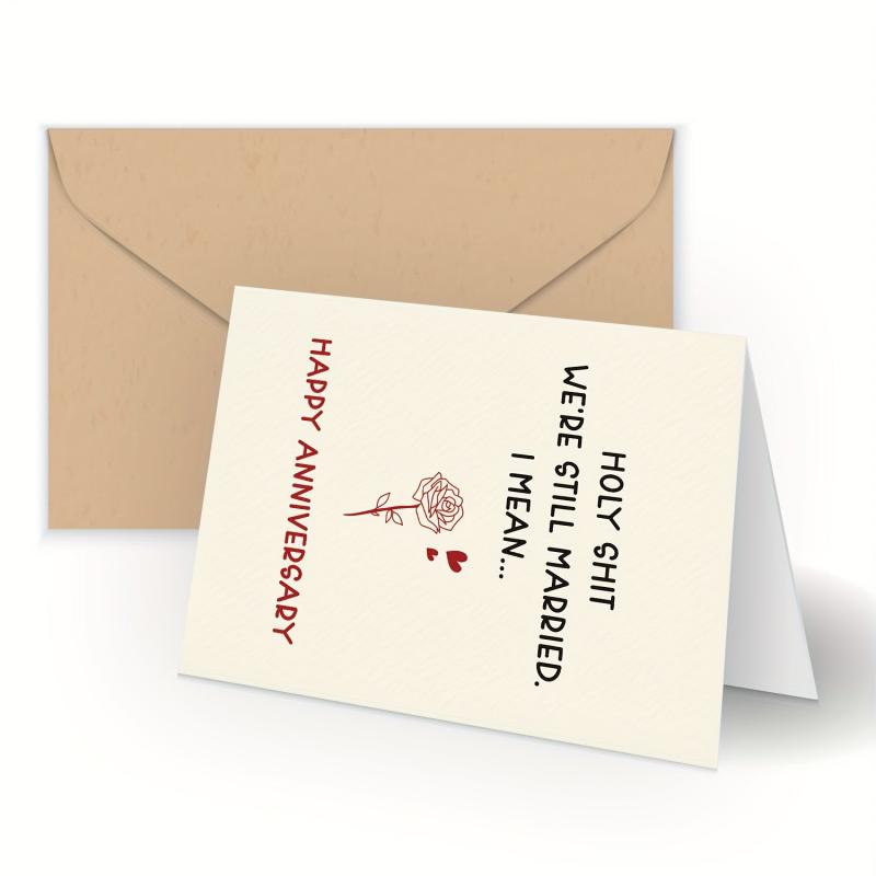 1pc Happy Anniversary Card for Him Her Unique Birthday Decorations for Men Women