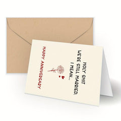 1pc Happy Anniversary Card for Him Her Unique Birthday Decorations for Men Women