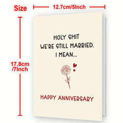 1pc Happy Anniversary Card for Him Her Unique Birthday Decorations for Men Women
