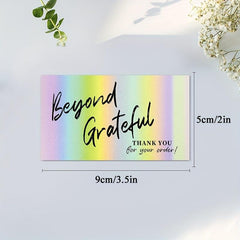 50pcs Thank You For Supporting My Small Business Cards 8.89cmx5