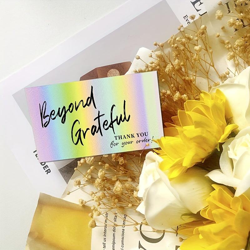 50pcs Thank You For Supporting My Small Business Cards 8.89cmx5