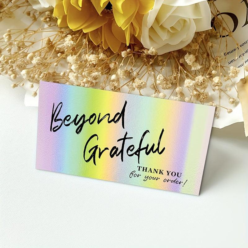 50pcs Thank You For Supporting My Small Business Cards 8.89cmx5