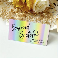50pcs Thank You For Supporting My Small Business Cards 8.89cmx5
