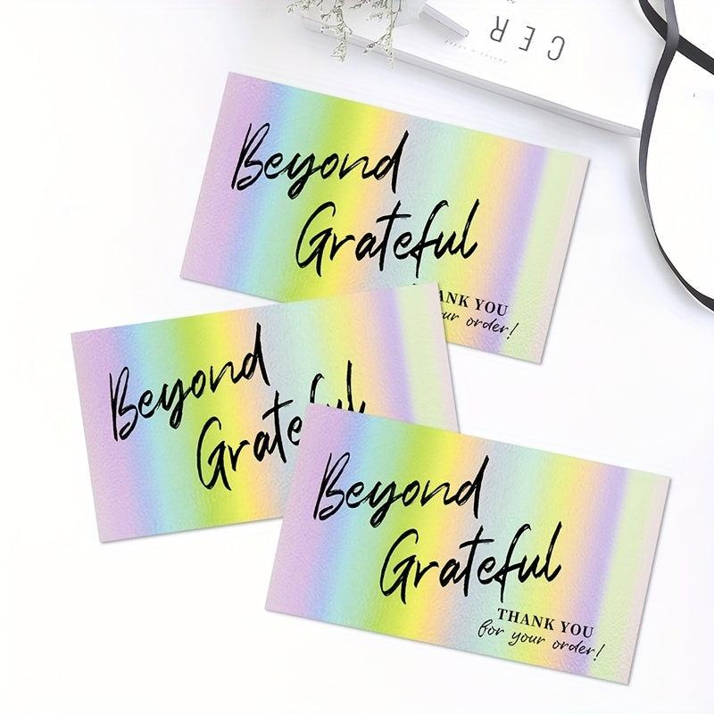 50pcs Thank You For Supporting My Small Business Cards 8.89cmx5