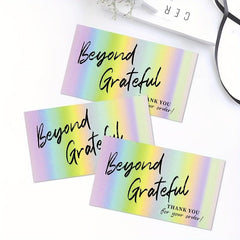 50pcs Thank You For Supporting My Small Business Cards 8.89cmx5