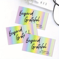 50pcs Thank You For Supporting My Small Business Cards 8.89cmx5