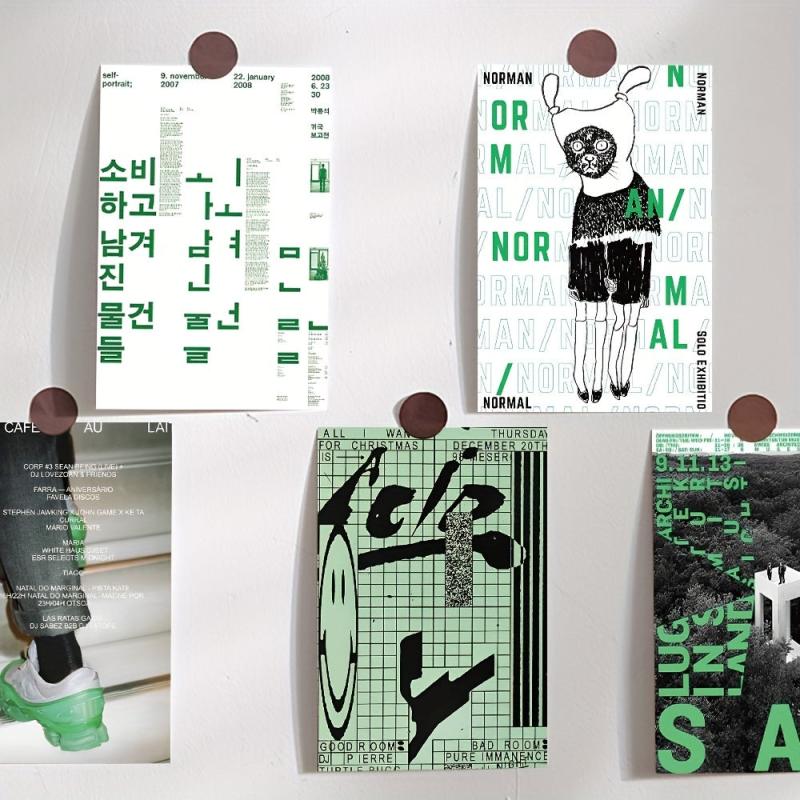 10Pcs Green Art Postcard DIY Wall Decoration Card