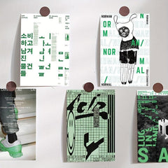 10Pcs Green Art Postcard DIY Wall Decoration Card