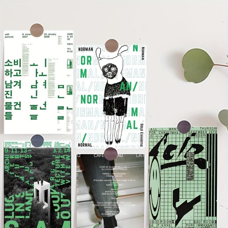 10Pcs Green Art Postcard DIY Wall Decoration Card