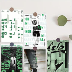 10Pcs Green Art Postcard DIY Wall Decoration Card