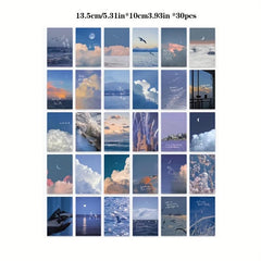 Set of 30 Art Photos Postcards for Wall Decoration