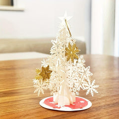 3D Pop Up Christmas Tree Greeting Card Paper Carved Cartoon Party Favor