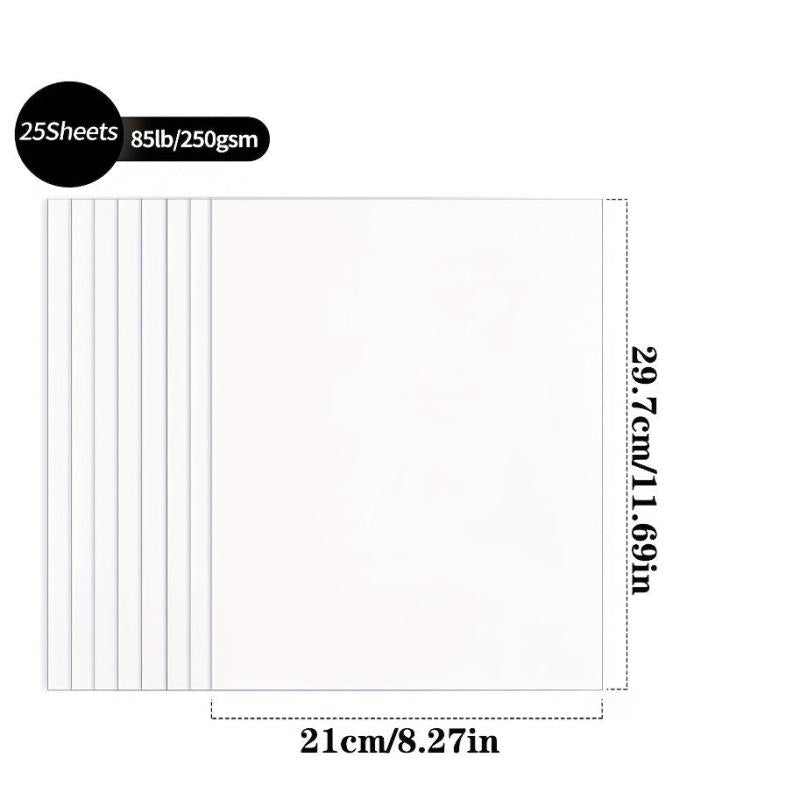 80lb Cover Card Paper 21x27.94cm - 25 Sheets