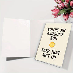 Funny Birthday Card For Son - From Mom & Dad - 16th-55th Birthday