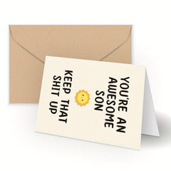 Funny Birthday Card For Son - From Mom & Dad - 16th-55th Birthday