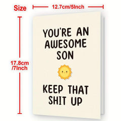 Funny Birthday Card For Son - From Mom & Dad - 16th-55th Birthday