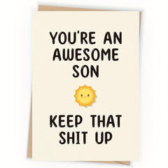Funny Birthday Card For Son - From Mom & Dad - 16th-55th Birthday