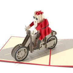 3D Pop Up Santa Card Paper Engraved Card - Christmas Gift Decoration