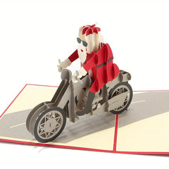 3D Pop Up Santa Card Paper Engraved Card - Christmas Gift Decoration