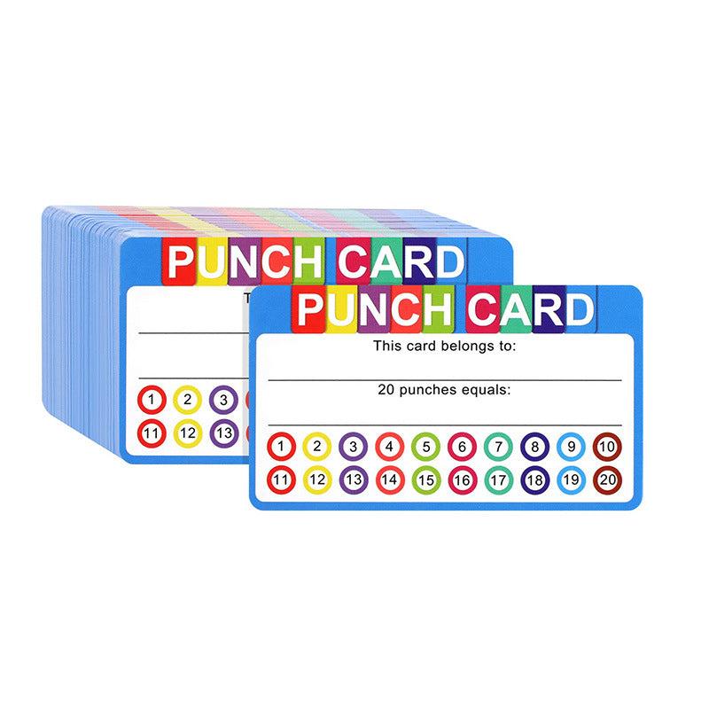 50pcs Punch Cards Reward & Incentive for Students & Business Loyalty