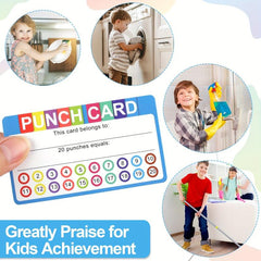 50pcs Punch Cards Reward & Incentive for Students & Business Loyalty