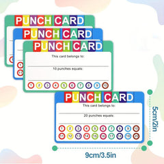 50pcs Punch Cards Reward & Incentive for Students & Business Loyalty