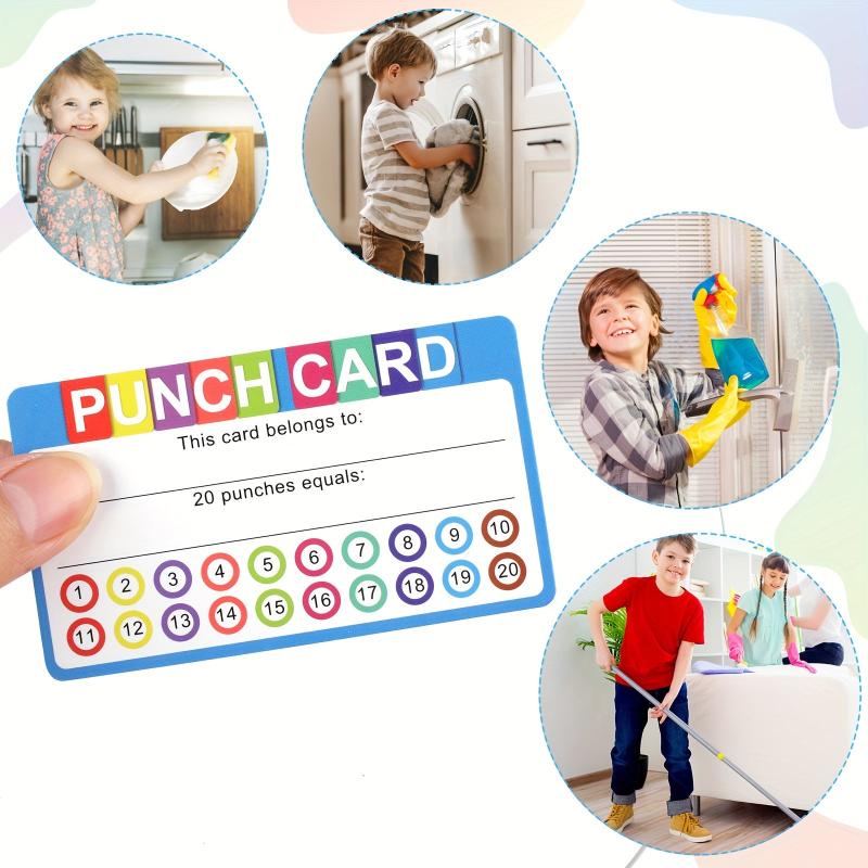 50pcs Punch Cards Reward & Incentive for Students & Business Loyalty