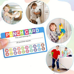 50pcs Punch Cards Reward & Incentive for Students & Business Loyalty