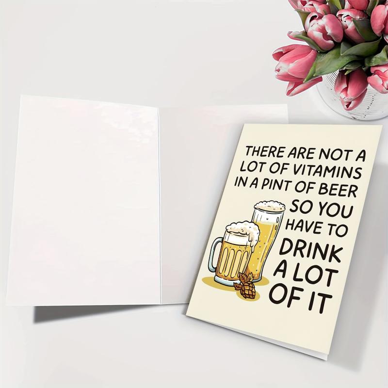 Funny Beer Birthday Greeting Card for Men Dad Grandpa Uncle