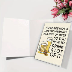 Funny Beer Birthday Greeting Card for Men Dad Grandpa Uncle