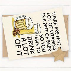 Funny Beer Birthday Greeting Card for Men Dad Grandpa Uncle