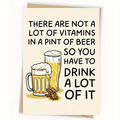Funny Beer Birthday Greeting Card for Men Dad Grandpa Uncle