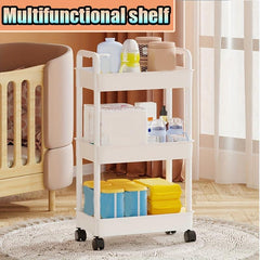 Portable 3-Layer Storage Cart for Office and School Supplies