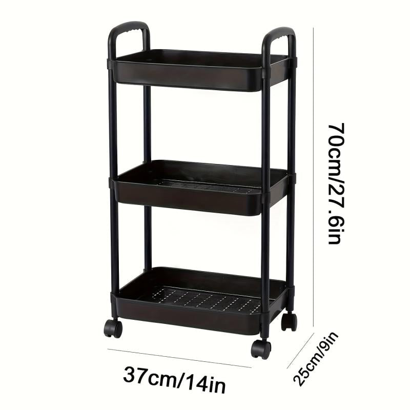 Portable 3-Layer Storage Cart for Office and School Supplies