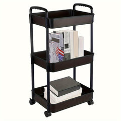 Portable 3-Layer Storage Cart for Office and School Supplies